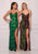 Dave & Johnny A10285 - Floral Lace-Up Back Evening Dress Evening Dresses 00 / Green