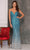 Dave & Johnny A10308 - Fully Sequined Sleeveless Prom Gown Prom Dresses 00 / Blue/Silver