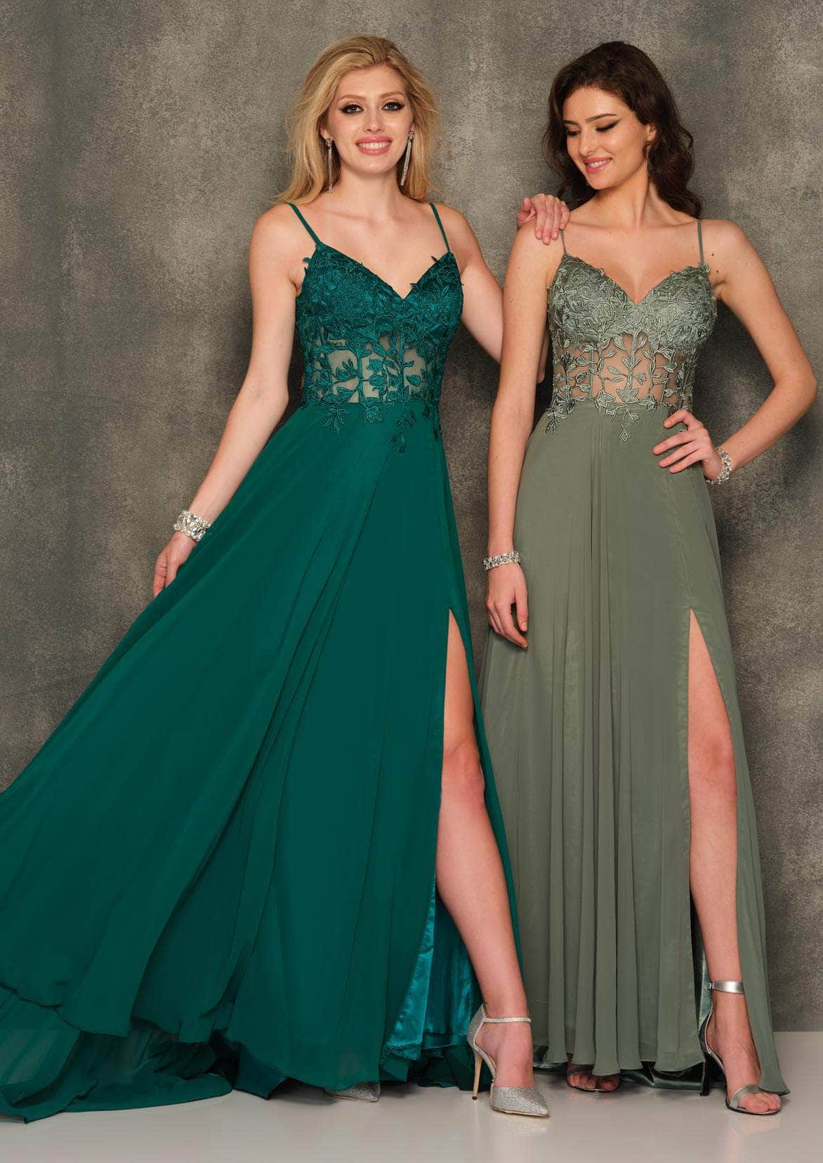 Dave & Johnny A10364 - Corset Style Sleeveless Evening Gown 00 / Emerald Dave & Johnny A10364 - Corset Style Sleeveless Evening Gown 00 / Emerald