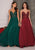 Dave & Johnny - A7248 Semi Sheer Lace Top Spaghetti Strap Prom Dress Prom Dresses
