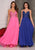 Dave & Johnny - A7248 Semi Sheer Lace Top Spaghetti Strap Prom Gown Prom Dresses