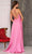 Dave & Johnny A8513 - Lace-Up Back Faux Wrap A Line Dress Prom Dresses