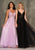 Dave & Johnny A9671 - Laced Sheer Fitted Bodice Evening Gown Prom Dresses 00 / Black