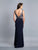 Dave & Johnny - Adorned Empire Waist Sleeveless Mermaid Gown A7429 - 1 pc. Navy Blue in size 4 and 1 pc Emerald In Size 6 Available CCSALE