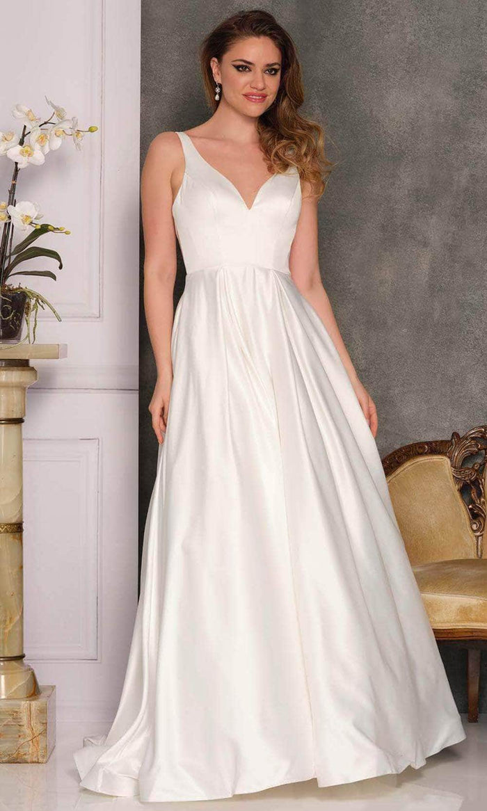 Dave & Johnny Bridal A10360 - Side Cutouts Bridal Gown Special Occasion Dress 0 / Ivory