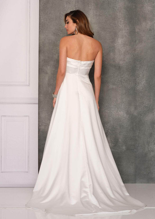 Dave & Johnny Bridal A10652 - Strapless Straight Across Neck Wedding Dress