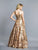 Dave & Johnny - Sequin Embellished A-Line Formal Dress A6766 CCSALE 18 / Gold/Champagne
