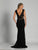 Dave & Johnny V-neck Fitted Lace Gown A6526 - 2 pc Black In Sizes 4 & 6 Available CCSALE