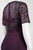 Decode 1.8 183213 V Neck Beaded Illusion Sleeves Draped Jersey Dress - 1 Pc. Plum in size 6 Available CCSALE 6 / Plum