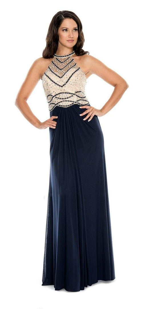 Decode 1.8 - 183986 Bead Embellished Halter Neck Evening Dress