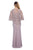 Decode 1.8 - 184553 Jersey Knit Long Gown with Lace Cape Special Occasion Dress