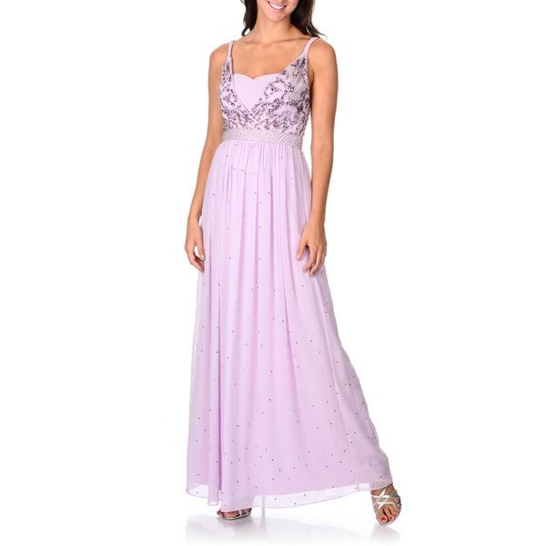 Decode 1.8 - Braided Strap Bedazzled Chiffon Gown 182303 Special Occasion Dress 0 / Lilac