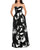 Decode 1.8 Sweetheart Floral Print Long Dress CCSALE 2 / Black White