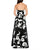 Decode 1.8 Sweetheart Floral Print Long Dress CCSALE 2 / Black White