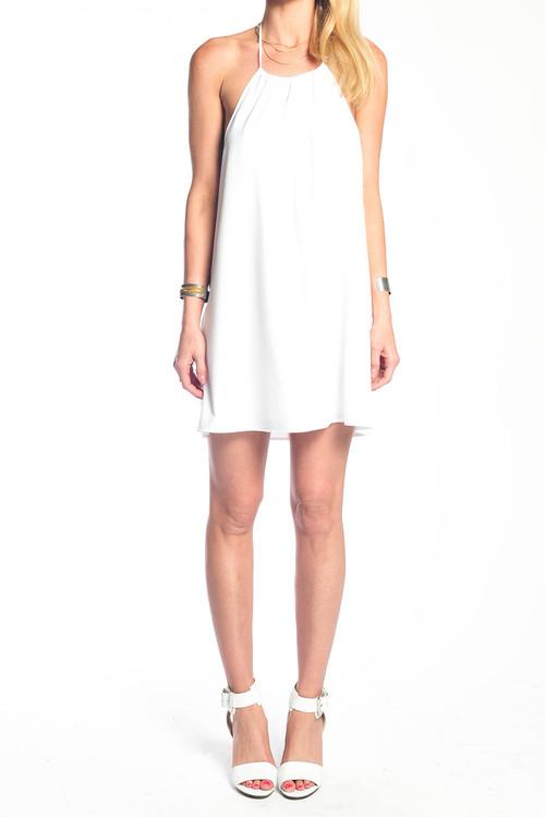 Donna Mizani Halter Neck Mini Dress CCSALE M / White