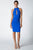 Donna Mizani Mock Neck Keyhole Mini Dress CCSALE XS / Blue