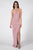 Donna Mizani X Front High Slit Dress CCSALE XS / Neutral