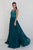Elizabeth K - Bead Embroidered A-Line Evening Gown GL1567 - 1 pc Teal In Size S Available CCSALE S / Teal
