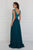 Elizabeth K - Bead Embroidered A-Line Evening Gown GL1567 - 1 pc Teal In Size S Available CCSALE S / Teal