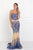 Elizabeth K - Beaded Lace Evening Gown GL2055 - 1 pc Royal Blue In Size L Available CCSALE L / Royal Blue
