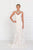 Elizabeth K Bridal - GL1515 Beaded Lace V-neck Trumpet Bridal Gown Bridal Dresses