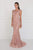 Elizabeth K Bridal - GL1534 Cap Sleeve Foliage Ornate Lattice Mermaid Gown Wedding Dresses XS / Mauve