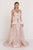 Elizabeth K Bridal - GL1538 Beaded Lace Peplum Organza Gown Special Occasion Dress XS / Mauve