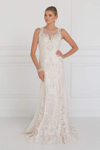 Elizabeth K GL1588 Prom Dress - Ivory/Champagne | NewYorkDress