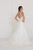 Elizabeth K Bridal - GL2376 Jeweled V-neck Mesh A-line Wedding Gown Wedding Dresses