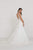 Elizabeth K Bridal - GL2376 Jeweled V-neck Mesh A-line Wedding Gown Special Occasion Dress