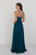 Elizabeth K Crisscross-Banded Waist Long Halter Gown - 2 pcs Teal In Size S and M Available CCSALE