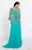 Elizabeth K - Embroidered Cape Sleeves Chiffon A-Line Dress GL1527 CCSALE