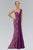 Elizabeth K - GL1000 One Shoulder Lace Dress with Chiffon Overlay Special Occasion Dress XS / Purple