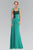 Elizabeth K - GL1004 Lace Embellished Sweetheart Chiffon Dress Special Occasion Dress XS / Teal Green