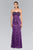 Elizabeth K - GL1006 Strapless Sweetheart Lace Long Dress Special Occasion Dress XS / Eggplant