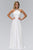 Elizabeth K - GL1013 Beaded Halter Empire Charmeuse Long Dress Bridesmaid Dresses XS / Ivory