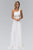 Elizabeth K - GL1015 One Shoulder Bejeweled Empire Long Dress Special Occasion Dress XS / Ivory