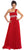 Elizabeth K - GL1015 One Shoulder Bejeweled Empire Long Dress Special Occasion Dress XS / Red