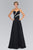 Elizabeth K - GL1031 Bejeweled Ruched Sweetheart Chiffon Dress Special Occasion Dress XS / Black