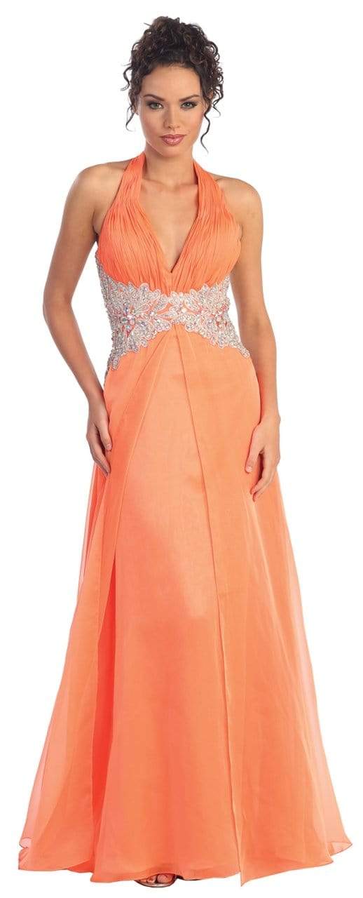 Elizabeth K GL1046 Prom Dress - Coral | NewYorkDress Elizabeth K GL1046 Prom Dress - Coral | NewYorkDress