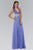 Elizabeth K - GL1046 Embellished Ruched Halter Neck Chiffon Dress Evening Dresses XS / Lilac