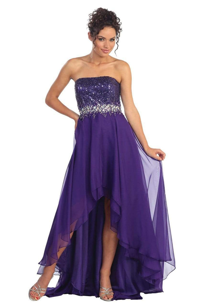 purple chiffon high low dress Standards & Practices Plus Size Jay High-Low Shirtdress, Purple, 2X