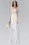 Elizabeth K - GL1061 Medallion Accented Sweetheart Chiffon Gown Special Occasion Dress XS / Off White