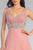 Elizabeth K - GL1073 Adorned V-Neck Illusion A-Line Gown Special Occasion Dress