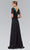 Elizabeth K - GL1081 Lace Embellished Short Sleeve V-neck Dress Special Occasion Dress