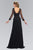 Elizabeth K - GL1097 Quarter Sleeve Applique Chiffon Gown Special Occasion Dress