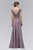 Elizabeth K - GL1100 Beaded Illusion Bateau Neck Chiffon Dress Special Occasion Dress