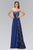 Elizabeth K - GL1103 Jewel-Ornate Paisley Print Gown Special Occasion Dress XS / Royal Blue