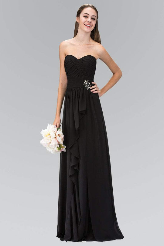 Elizabeth K - GL1125 Strapless Ruched Sweetheart Chiffon Dress