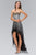 Elizabeth K GL1127 Strapless Embellished Hi Lo Dress CCSALE S / Black